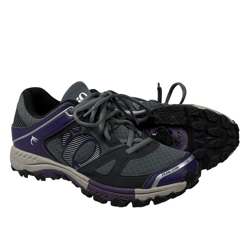 Pearl Izumi W X-ALP Seek Womens Mountain Bike Shoes Gray Purple SPD Cycling 42